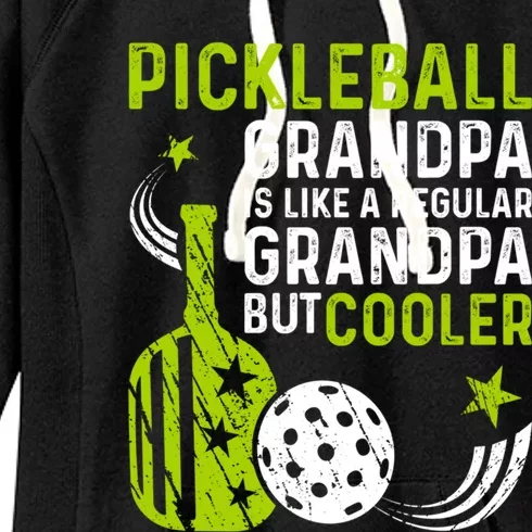 Pickleball Grandpa Like A Regular But Cooler Fathers Day Gift Women's Fleece Hoodie