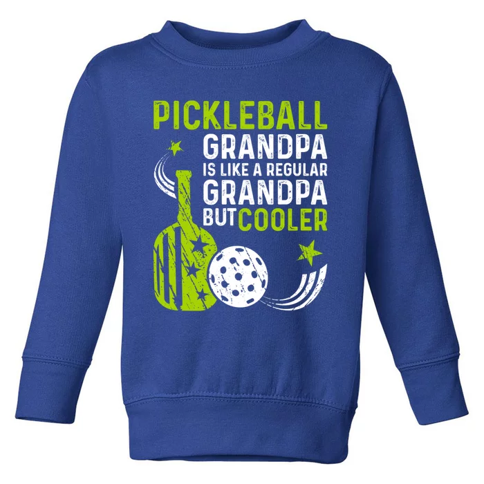 Pickleball Grandpa Like A Regular But Cooler Fathers Day Gift Toddler Sweatshirt