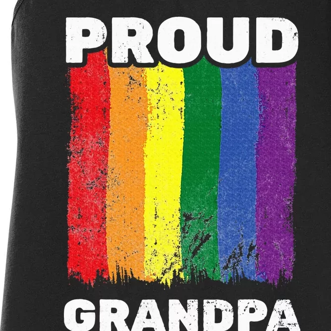 Proud Grandpa L.G.B.T.Q Lgbt Pride G.A.Y Pride Pride Flag Women's Racerback Tank