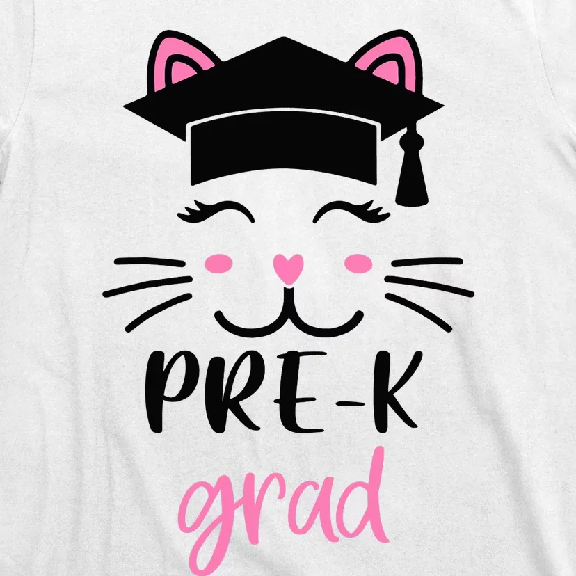 Pre-K Grad Last Day of School Cute Cat Face T-Shirt