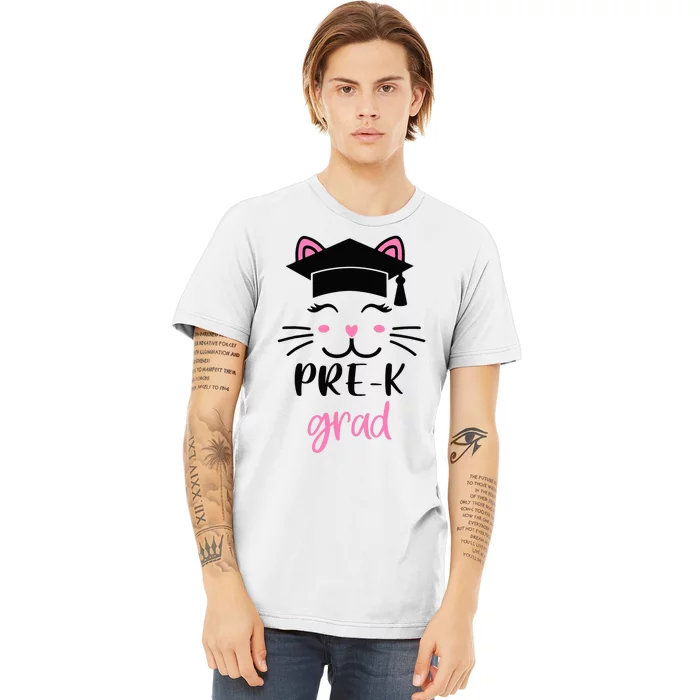 Pre-K Grad Last Day of School Cute Cat Face Premium T-Shirt