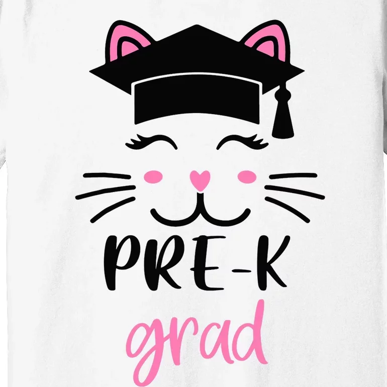 Pre-K Grad Last Day of School Cute Cat Face Premium T-Shirt