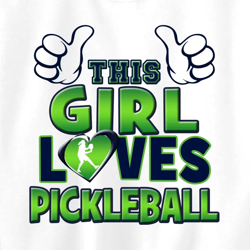 Pickleball Girl Love Kids Sweatshirt