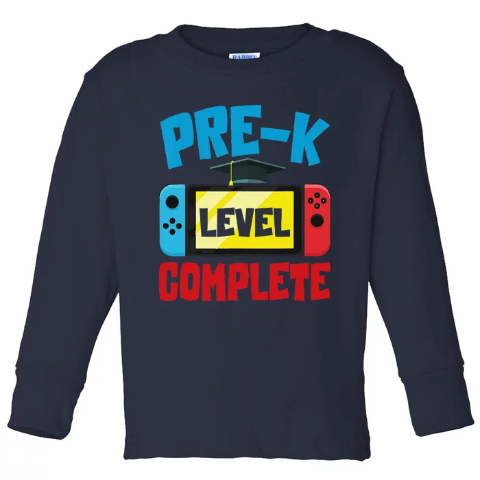 PreK Graduation Level Complete Video Game Graduated Toddler Long Sleeve Shirt