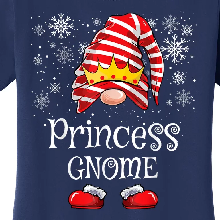 Princess Gnome Matching Family Gnomes Funny Christmas Women's T-Shirt