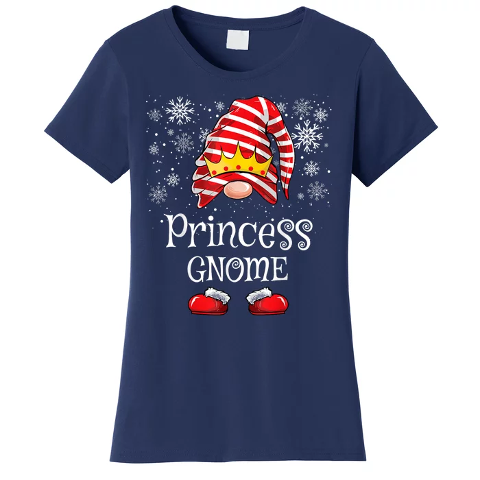 Princess Gnome Matching Family Gnomes Funny Christmas Women's T-Shirt