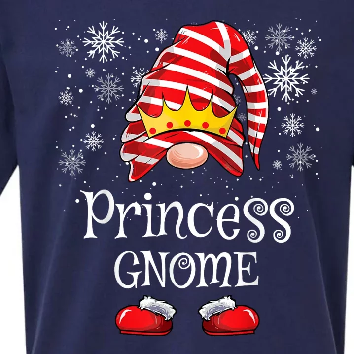 Princess Gnome Matching Family Gnomes Funny Christmas Sueded Cloud Jersey T-Shirt