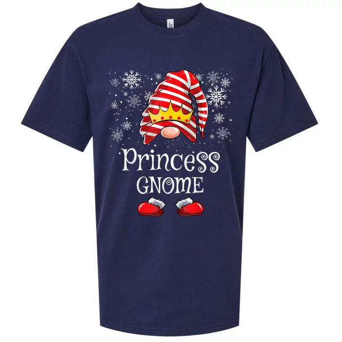 Princess Gnome Matching Family Gnomes Funny Christmas Sueded Cloud Jersey T-Shirt