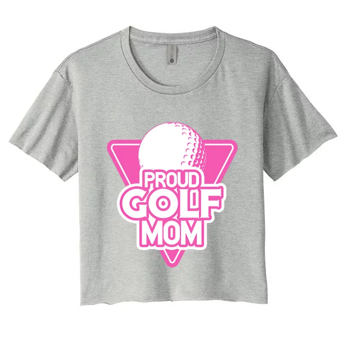 Proud Golf Mom Gift 80s Vintage Fan Women's Crop Top Tee