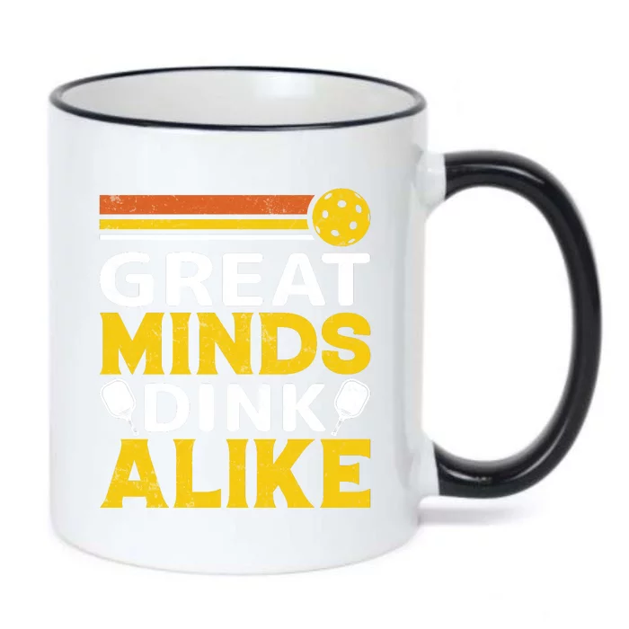 Pickleball Great Minds Drink Alike Pickleball Gift Black Color Changing Mug