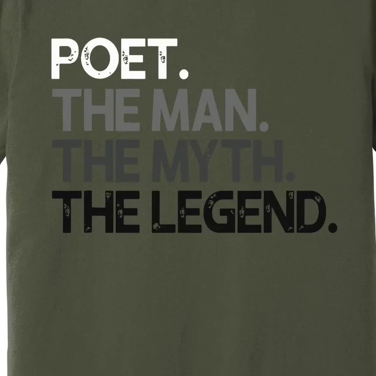 Poet Gift Man Myth The Legend Premium T-Shirt