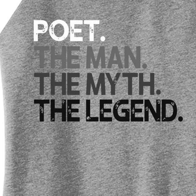 Poet Gift Man Myth The Legend Women’s Perfect Tri Rocker Tank