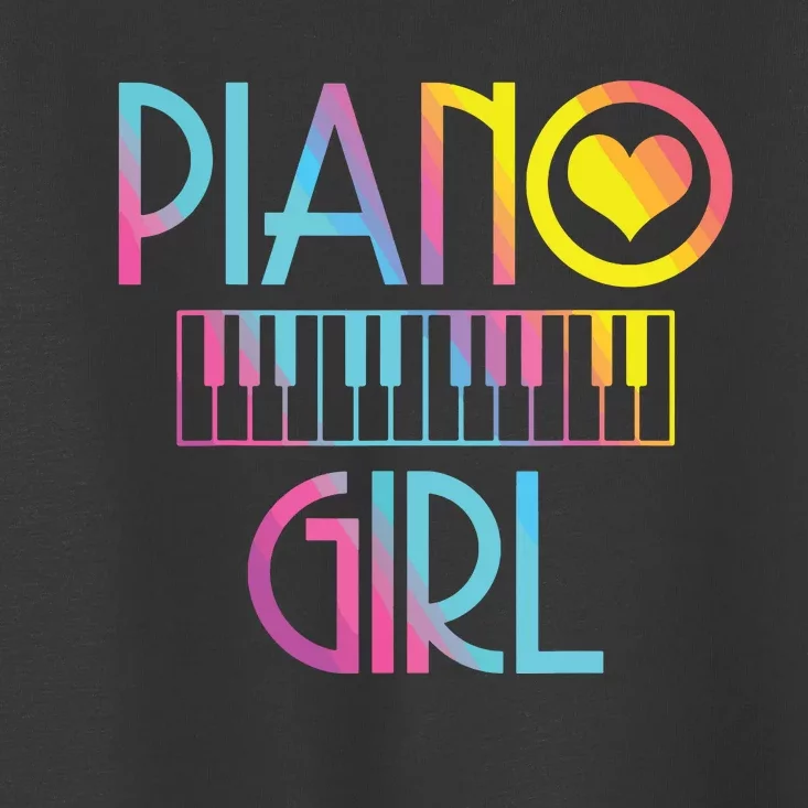 Piano Girl Musical Pianist Keyboard Cute Toddler T-Shirt