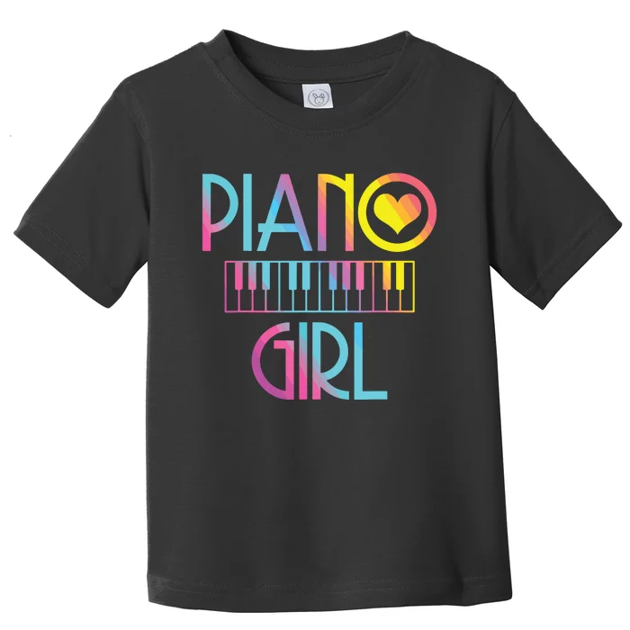 Piano Girl Musical Pianist Keyboard Cute Toddler T-Shirt