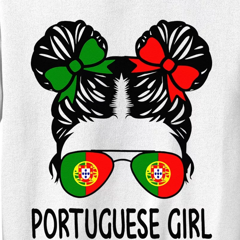 Portuguese Girl Messy Hair Portugal Pride Sweatshirt