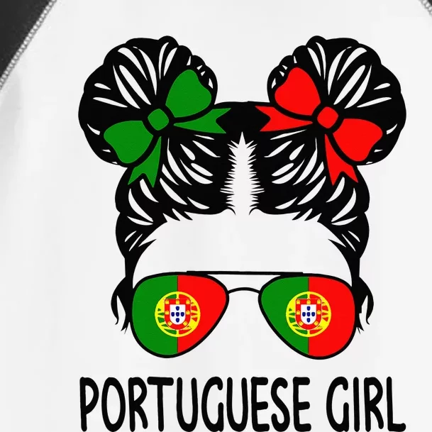 Portuguese Girl Messy Hair Portugal Pride Toddler Fine Jersey T-Shirt