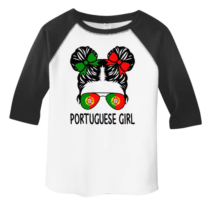 Portuguese Girl Messy Hair Portugal Pride Toddler Fine Jersey T-Shirt