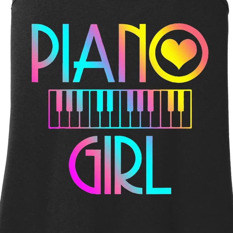 Piano Girl Musical Pianist Keyboard Cute Ladies Essential Tank