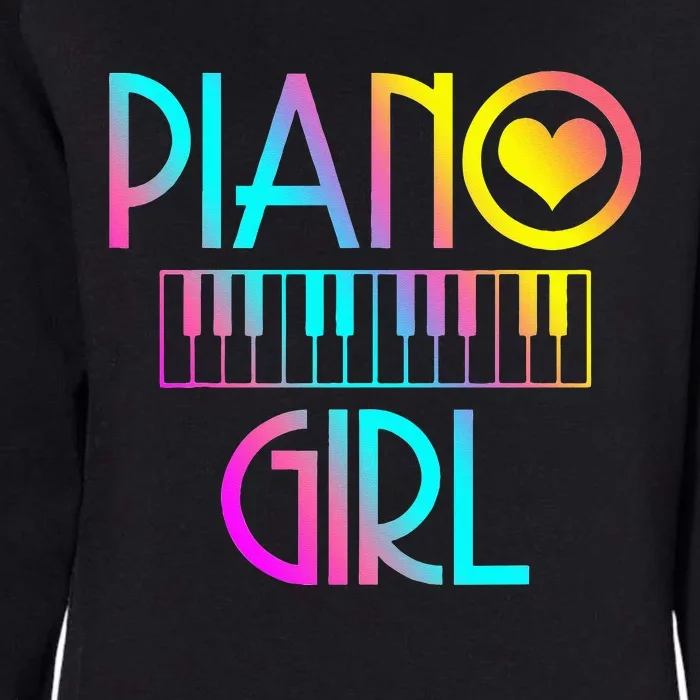 Piano Girl Musical Pianist Keyboard Cute Womens California Wash Sweatshirt