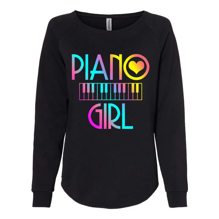 Piano Girl Musical Pianist Keyboard Cute Womens California Wash Sweatshirt