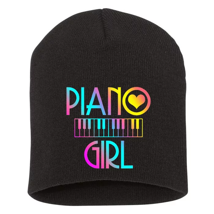 Piano Girl Musical Pianist Keyboard Cute Short Acrylic Beanie