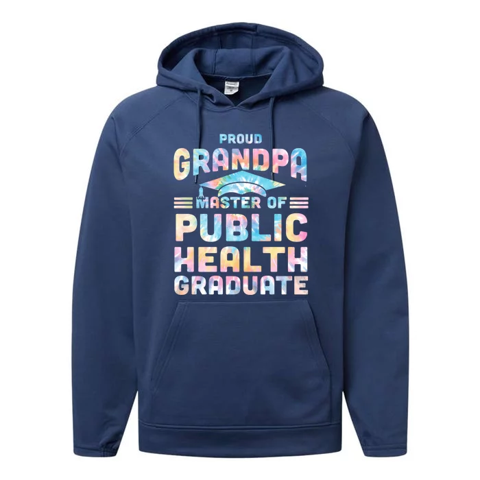 Proud Grandpa Master Of Public Health Senior Mph Grad Funny Gift Performance Fleece Hoodie