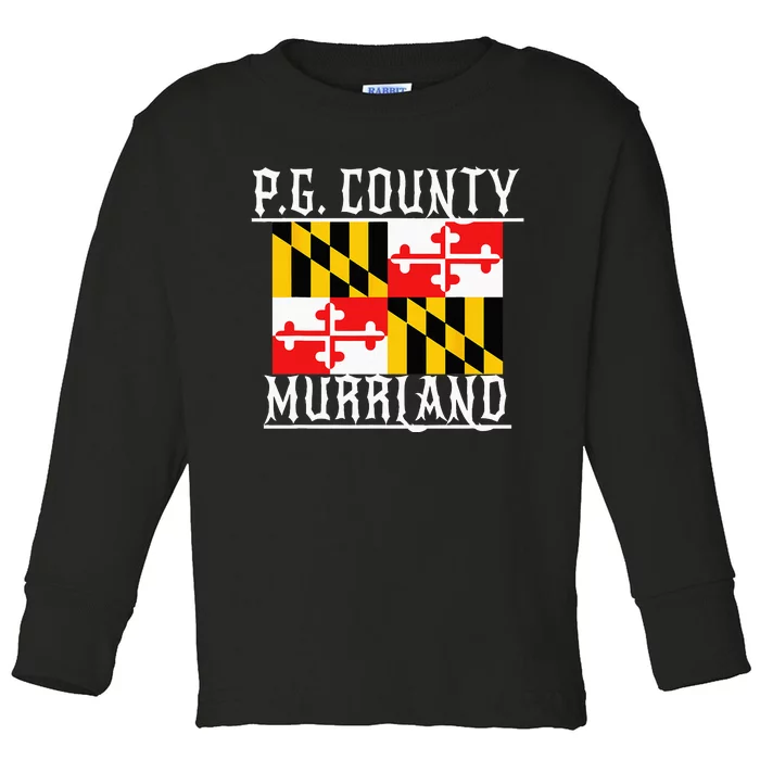 Prince Georges Maryland Murrland DMV Gogo County Rep Toddler Long Sleeve Shirt