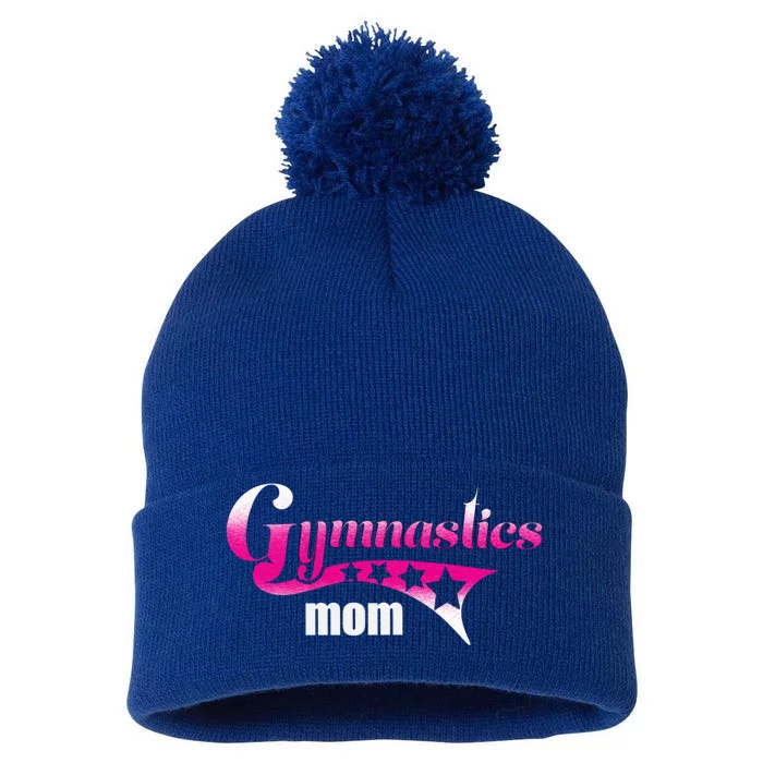 Proud Gymnastics Mom Loves Gymnast Perfect Competition Gift Pom Pom 12in Knit Beanie