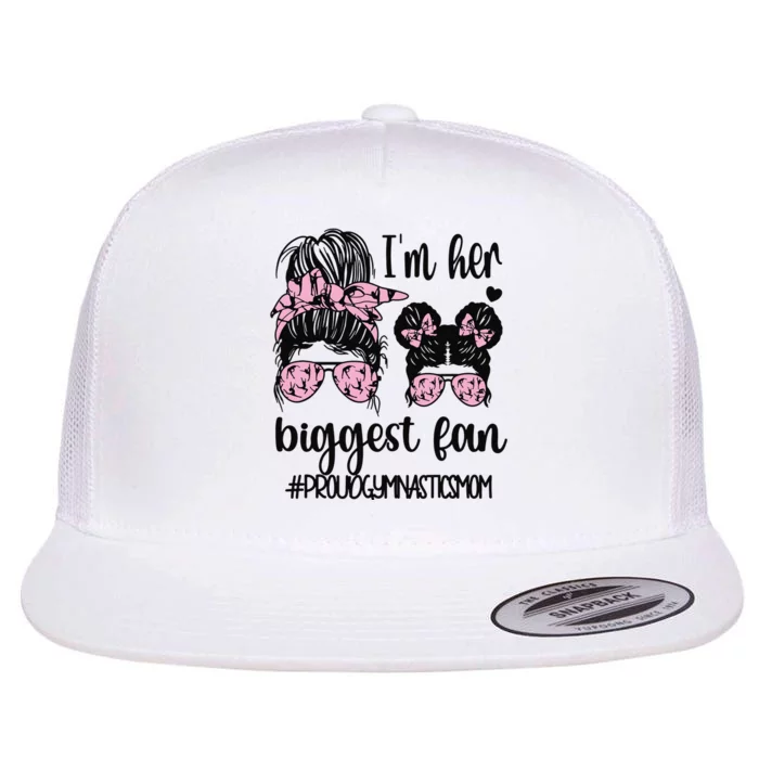 Proud Gymnastics Mom Of A Gymnast Mama Flat Bill Trucker Hat