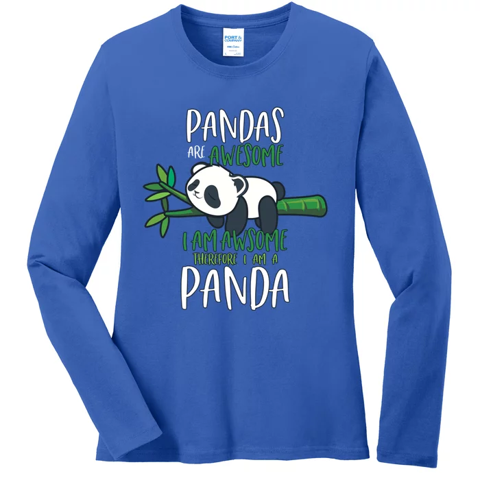 Panda Gift Men Women Panda Lover Gift Panda Gift Ladies Long Sleeve Shirt