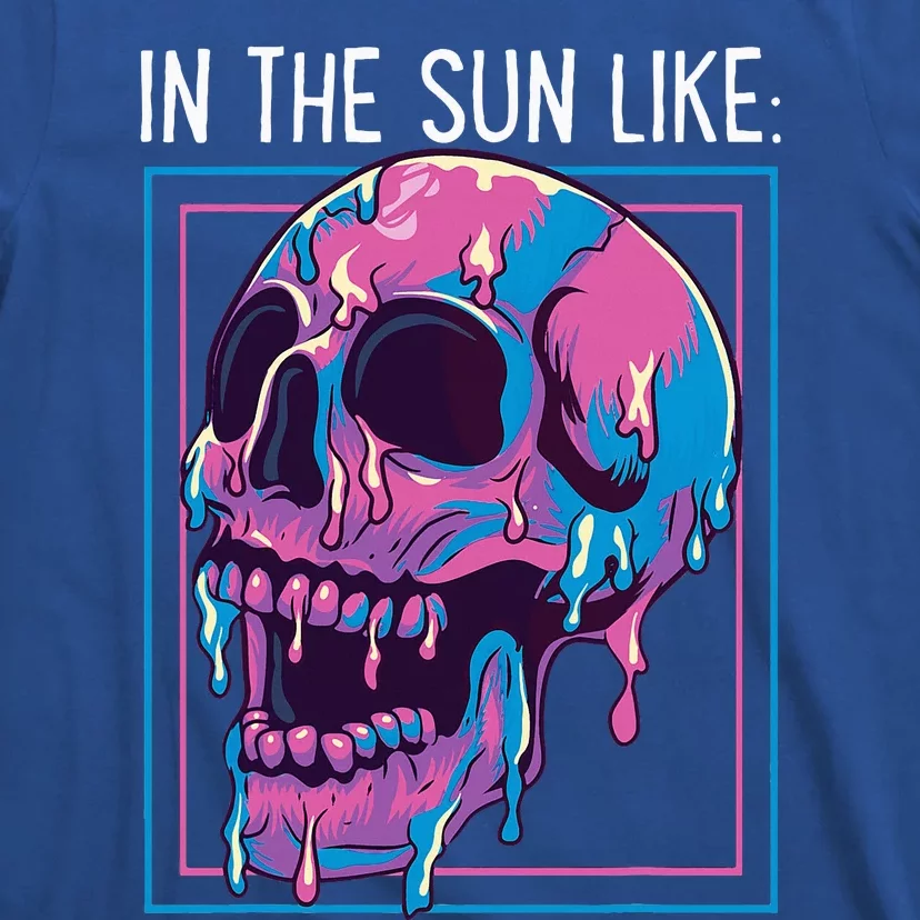 Pastel Goth Melting Skull In The Sun Like Aesthetic T-Shirt