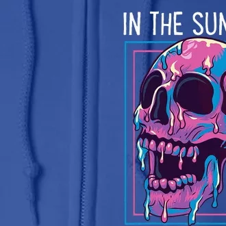 Pastel Goth Melting Skull In The Sun Like Aesthetic Full Zip Hoodie