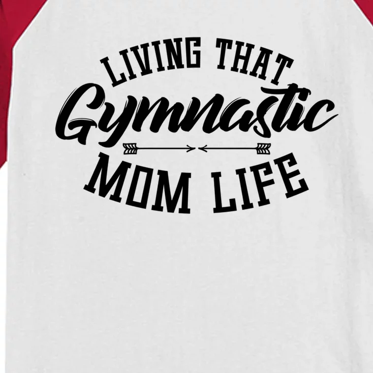 Proud Gymnastics Mom Cute Gymnast Mama Funny Gift For Parents Gift Kids Colorblock Raglan Jersey