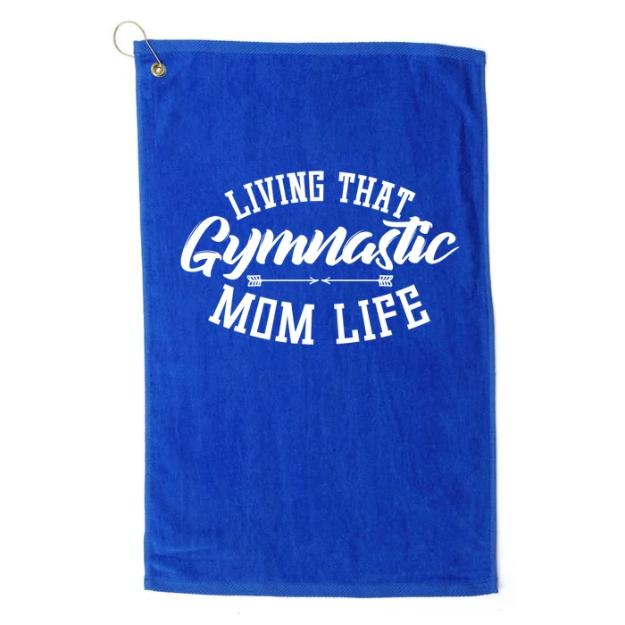 Proud Gymnastics Mom Cute Gymnast Mama Funny Gift For Parents Gift Platinum Collection Golf Towel