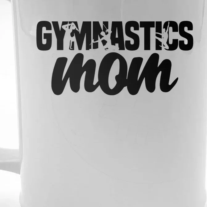 Proud Gymnastics Mom Cute Gymnast Parent Mama Gym Meaningful Gift Front & Back Beer Stein