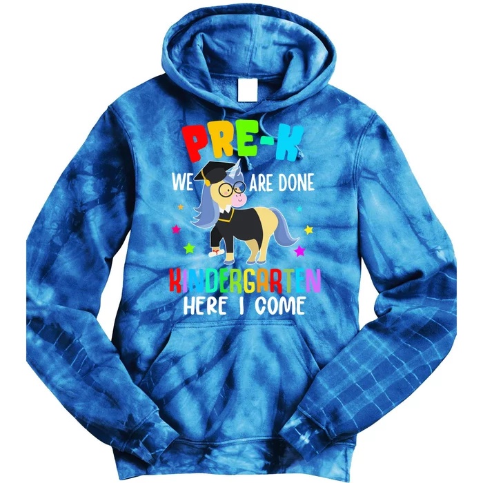 PreK Graduation Magical Unicorn Funny Gift Gift Tie Dye Hoodie