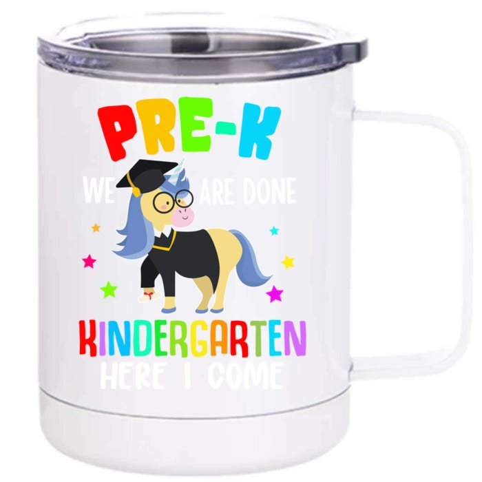 PreK Graduation Magical Unicorn Funny Gift Gift Front & Back 12oz Stainless Steel Tumbler Cup