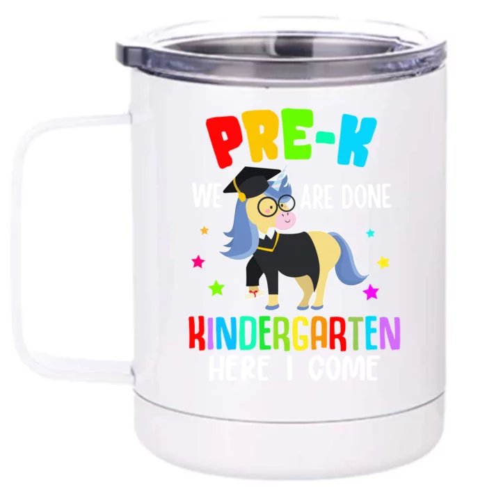 PreK Graduation Magical Unicorn Funny Gift Gift Front & Back 12oz Stainless Steel Tumbler Cup