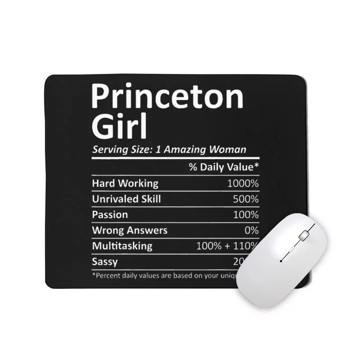 Princeton Girl Nj New Jersey Funny City Home Roots Usa Gift Mousepad