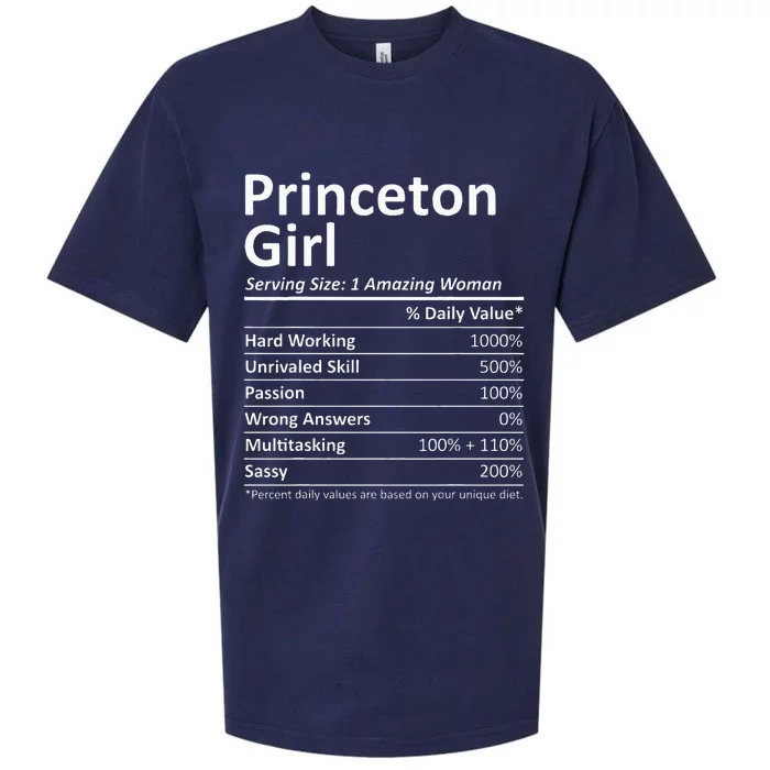 Princeton Girl Nj New Jersey Funny City Home Roots Usa Gift Sueded Cloud Jersey T-Shirt