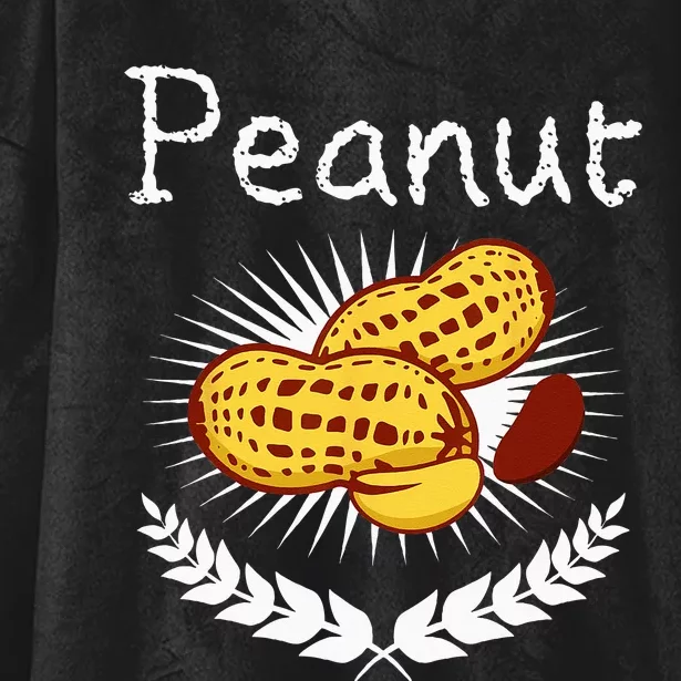 Peanut Gift Nut Design Peanut Design Hooded Wearable Blanket