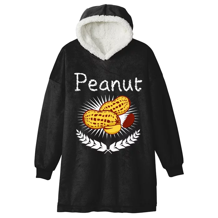 Peanut Gift Nut Design Peanut Design Hooded Wearable Blanket