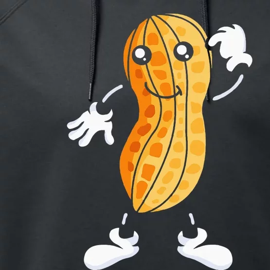 Peanut Gift Nut Design Peanut Design Performance Fleece Hoodie