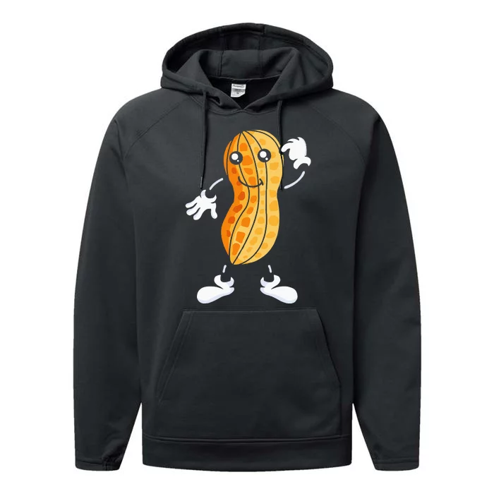 Peanut Gift Nut Design Peanut Design Performance Fleece Hoodie