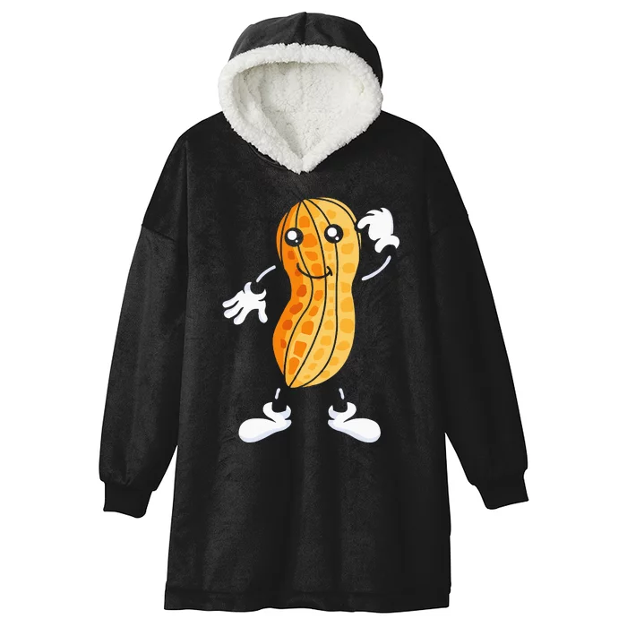 Peanut Gift Nut Design Peanut Design Hooded Wearable Blanket