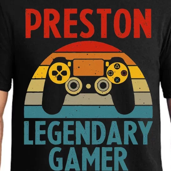 PRESTON Gift Name Personalized Funny Gaming Geek Birthday Pajama Set