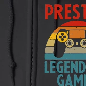 PRESTON Gift Name Personalized Funny Gaming Geek Birthday Full Zip Hoodie