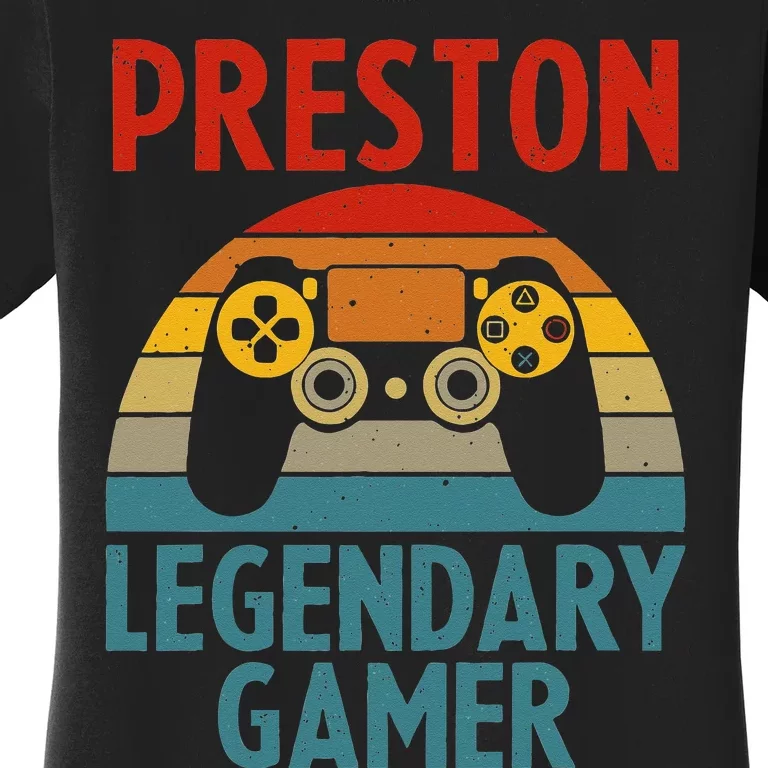 PRESTON Gift Name Personalized Funny Gaming Geek Birthday Women's T-Shirt