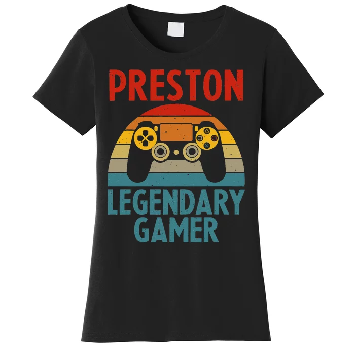 PRESTON Gift Name Personalized Funny Gaming Geek Birthday Women's T-Shirt