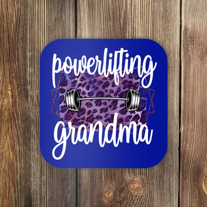 Powerlifting Grandma Of A Powerlifter Grandmother Funny Gift Coaster